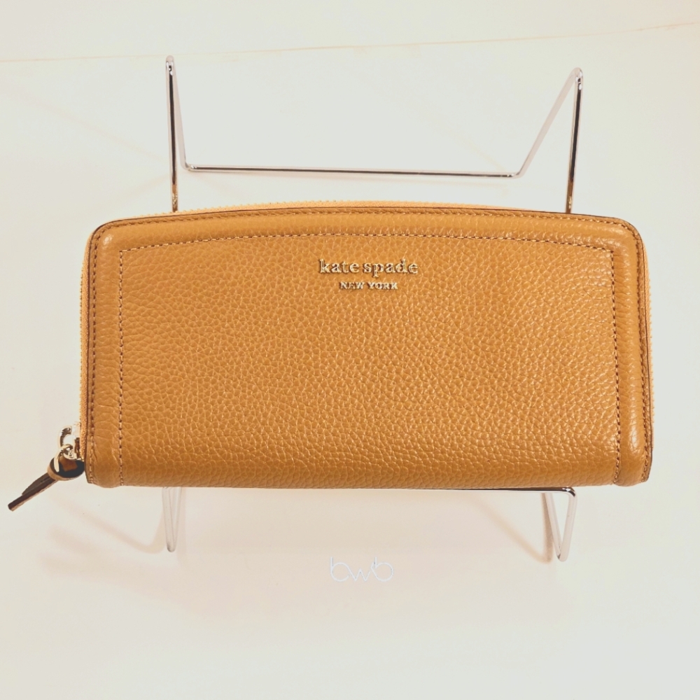 Kate Spade Knott Slim Continental Wallet Zip Around Leather